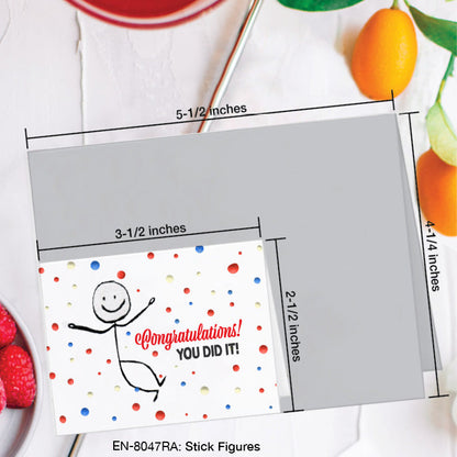 Stick Figures, Greeting Card (8047RA), Enclosure, www.printedcanvas.com