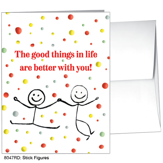 Stick Figures, Greeting Card (#8047RD), A2 Card, www.printedcanvas.com
