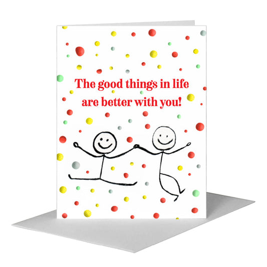 Stick Figures, Greeting Card (#8047RD) A2 Card Front, www.printedcanvas.com