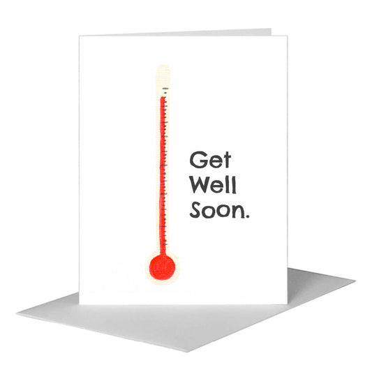 Thermometer 2, Greeting Card (#8052B) A2 Card Front, www.printedcanvas.com