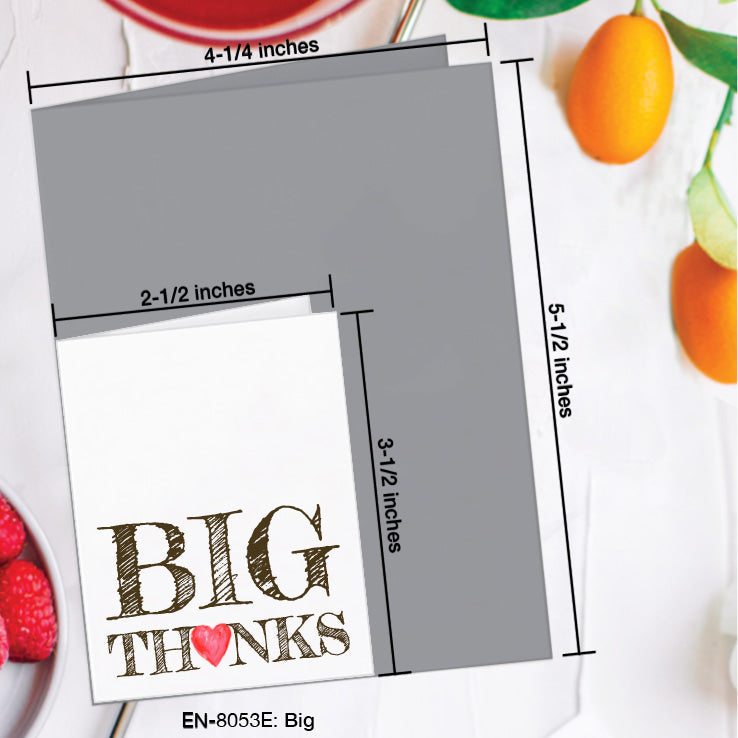 Big, Greeting Card (8053E), Enclosure Card, www.printedcanvas.com