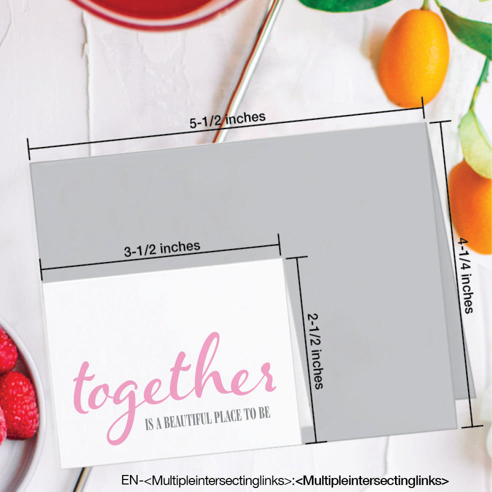 Together is Beautiful, Greeting Card (#8054A), Enclosure, www.printedcanvas.com