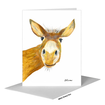 Donkey Face, Greeting Card (#8055A)
