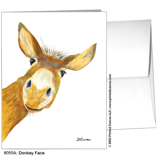 Donkey Face, Greeting Card (#8055A)