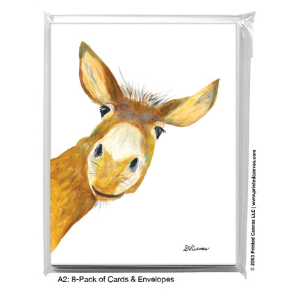 Donkey Face, Greeting Card (#8055A)
