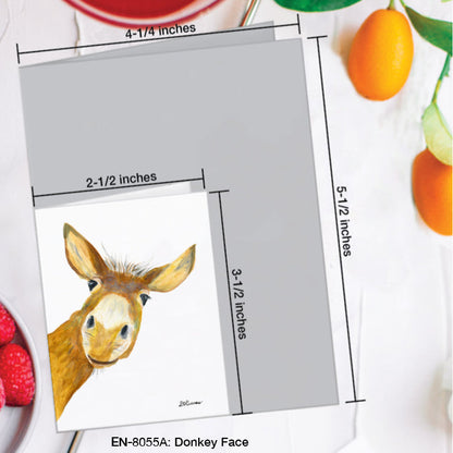 Donkey Face, Greeting Card (#8055A)