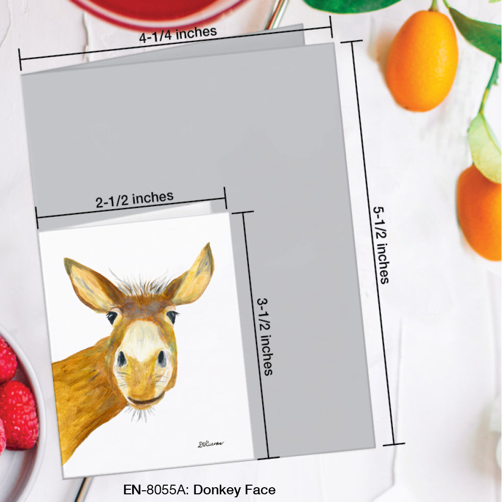 Donkey Face, Greeting Card (#8055A)