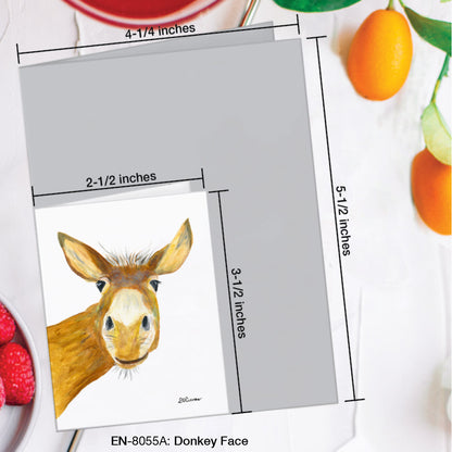 Donkey Face, Greeting Card (#8055A)
