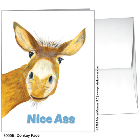 Donkey Face, Greeting Card (#8055B)