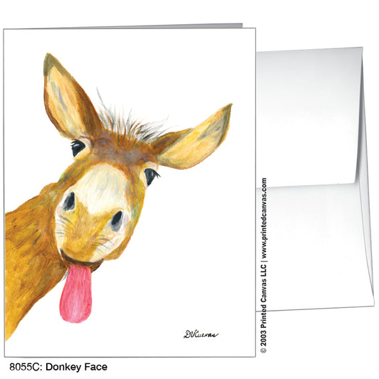 Donkey Face, Greeting Card (#8055C)