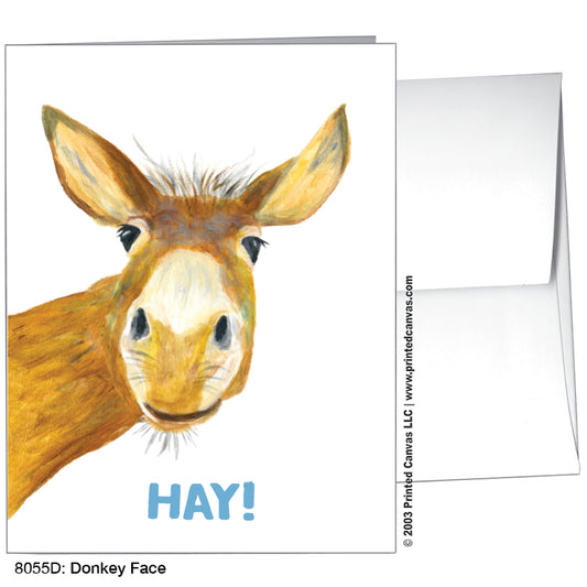 Donkey Face, Greeting Card (#8055D)