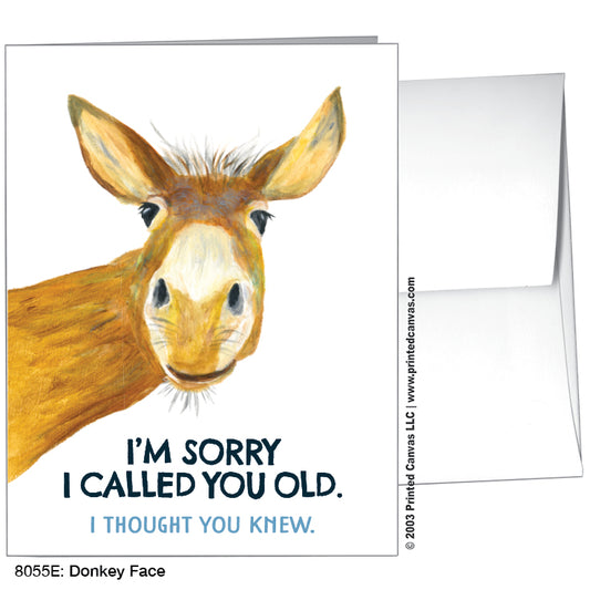 Donkey Face, Greeting Card (#8055E)