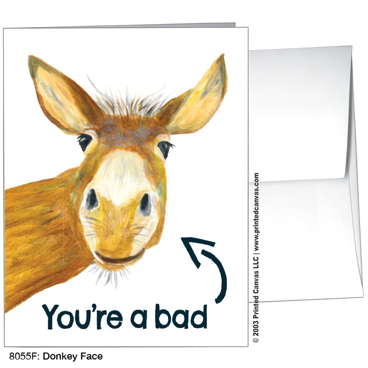 Donkey Face, Greeting Card (#8055F)