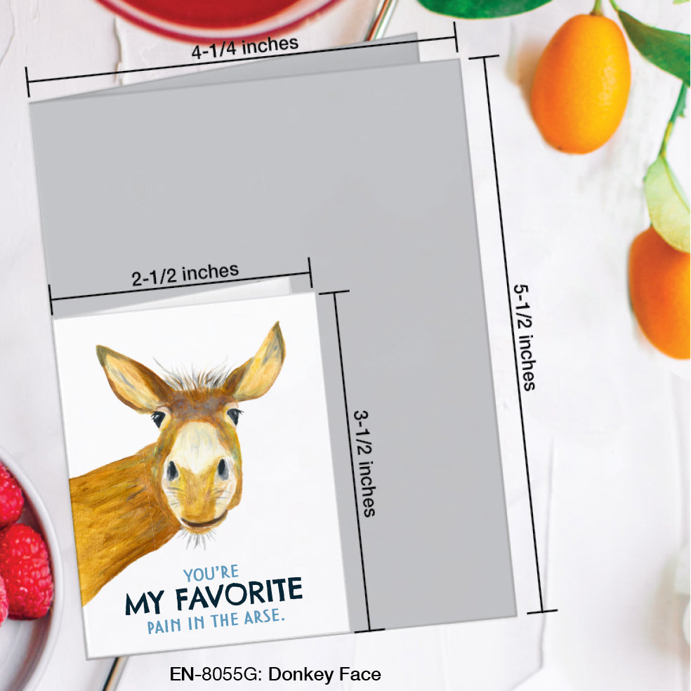 Donkey Face, Greeting Card (#8055G)