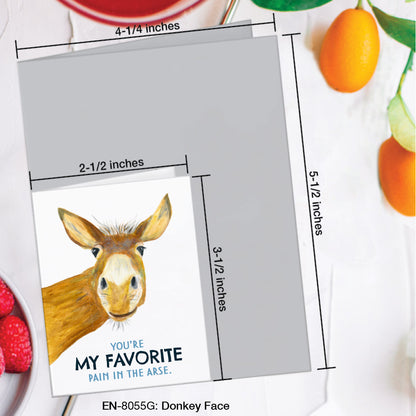 Donkey Face, Greeting Card (#8055G)