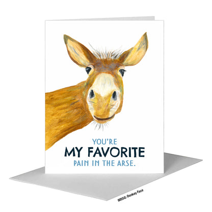 Donkey Face, Greeting Card (#8055G)