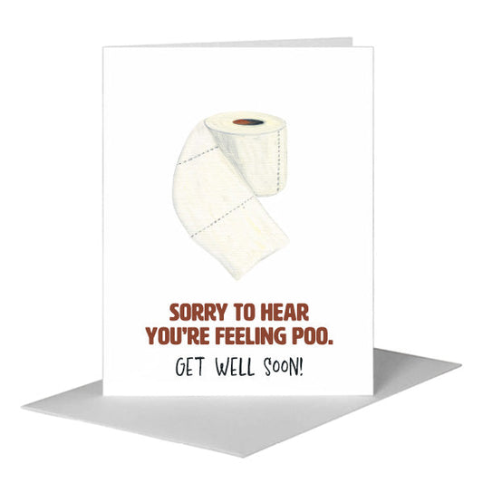 Toilet Paper Roll Upright, Greeting Card (#8058N) A2 Card Front, www.printedcanvas.com