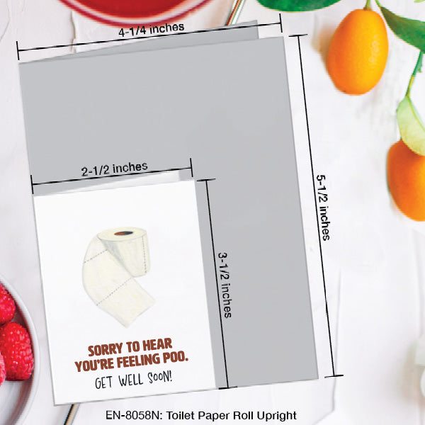 Toilet Paper Roll Upright, Greeting Card (8058N), Enclosure, www.printedcanvas.com