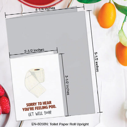 Toilet Paper Roll Upright, Greeting Card (8058N), Enclosure, www.printedcanvas.com
