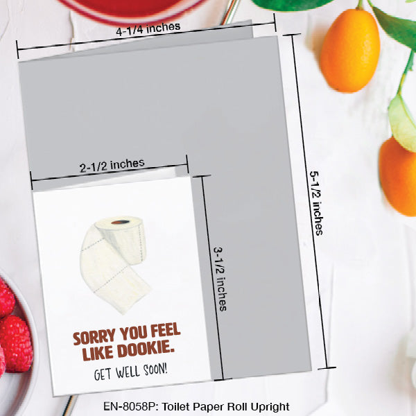 Toilet Paper Roll Upright, Greeting Card (8058P), Enclosure, www.printedcanvas.com