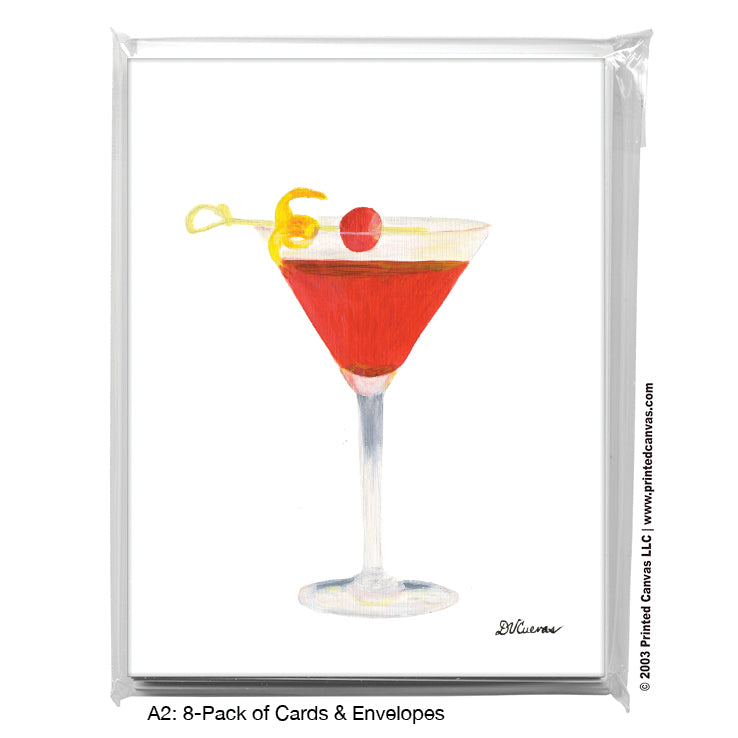 Manhattan Cocktail, Greeting Card (#8061A)
