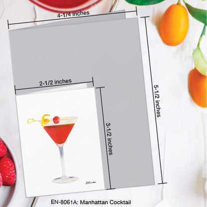 Manhattan Cocktail, Greeting Card (#8061A)