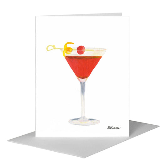 Manhattan Cocktail, Greeting Card (#8061A) A2 Card Front, www.printedcanvas.com