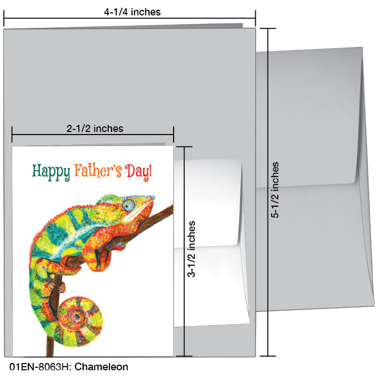 Chameleon, Greeting Card (8063H), Enclosure Card, www.printedcanvas.com