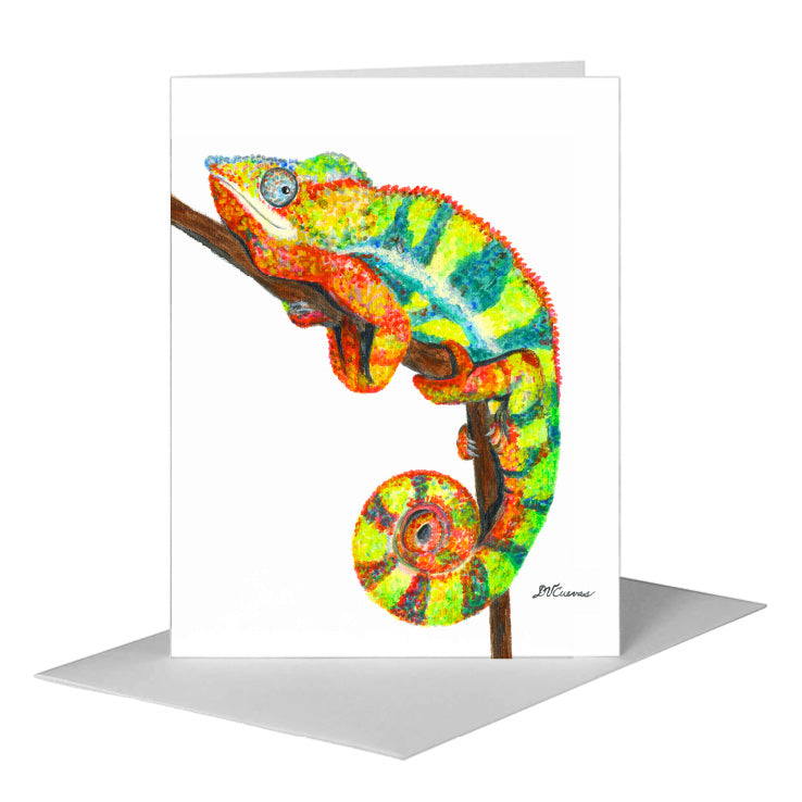 Chameleon, Greeting Card (#8063J) A2 Card Front, www.printedcanvas.com