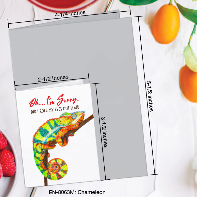 Chameleon, Greeting Card (8063M), Enclosure, www.printedcanvas.com