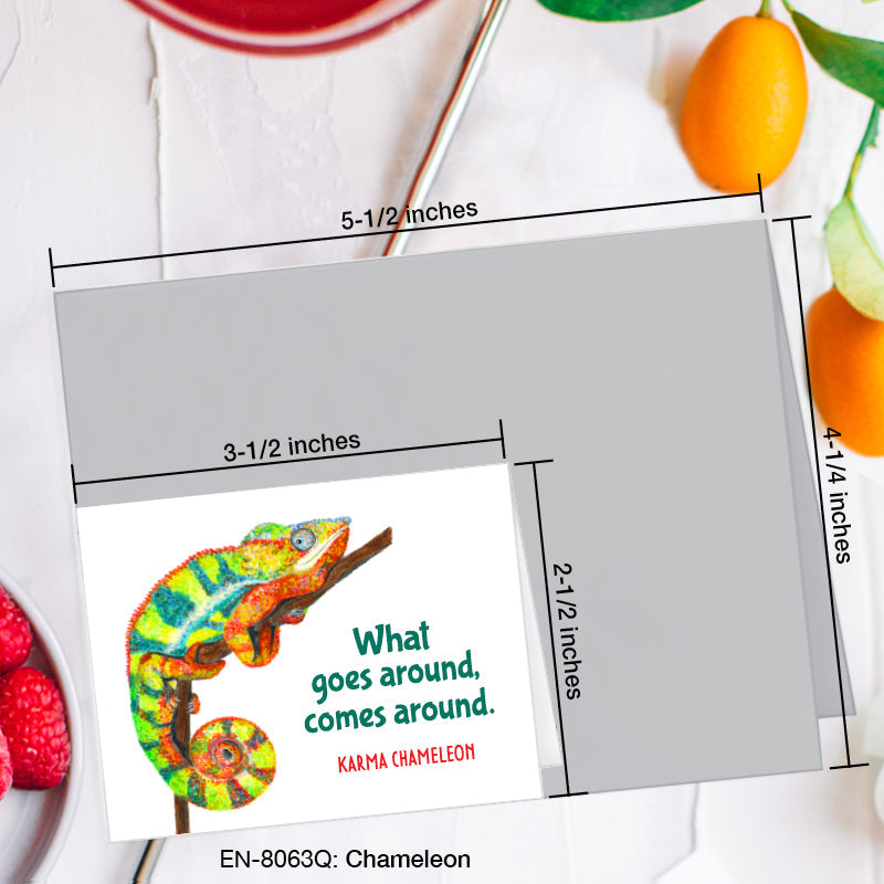 Chameleon, Greeting Card (8063Q), Enclosure, www.printedcanvas.com