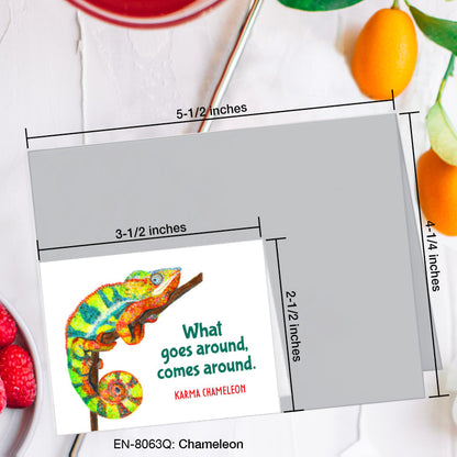 Chameleon, Greeting Card (8063Q), Enclosure, www.printedcanvas.com