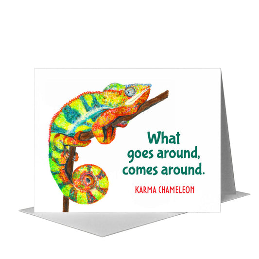 Chameleon, Greeting Card (#8063Q) A2 Card Front, www.printedcanvas.com