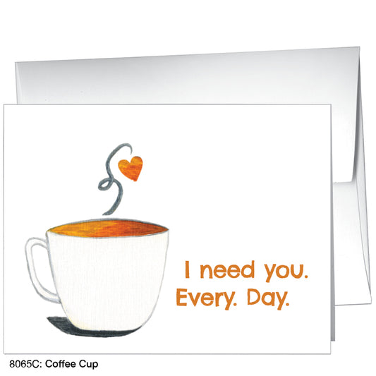 Coffee Cup, Greeting Card (8065C), A2 Card, www.printedcanvas.com