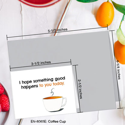 Coffee Cup, Greeting Card (8065E), Enclosure, www.printedcanvas.com