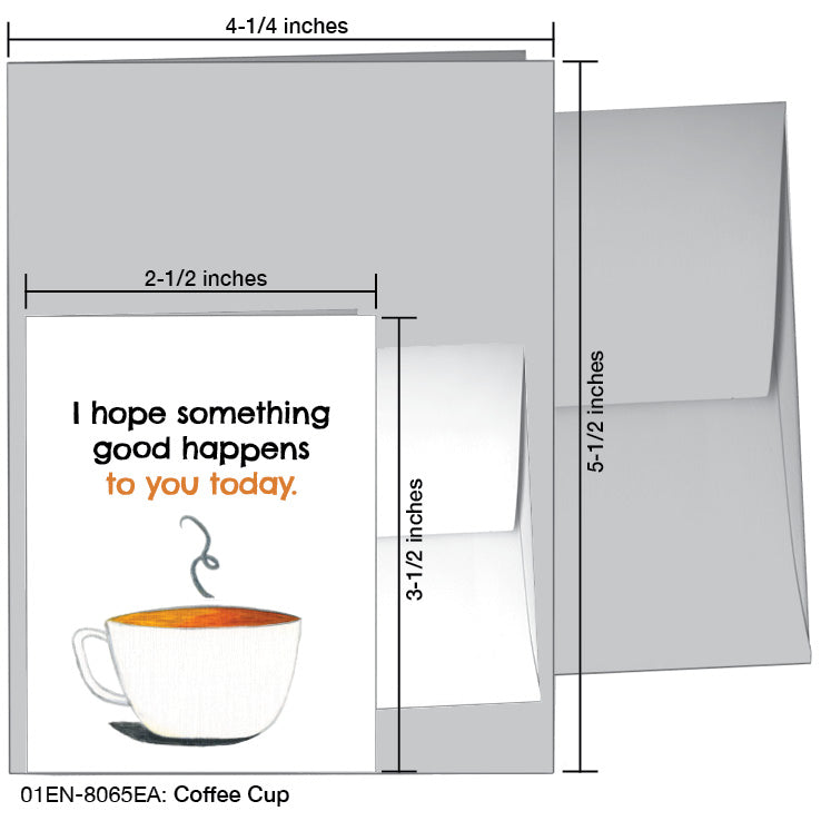 Coffee Cup, Greeting Card (#8065EA), Enclosure Card, www.printedcanvas.com