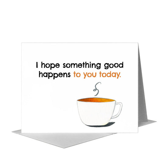 Coffee Cup, Greeting Card (#8065E) A2 Card Front, www.printedcanvas.com