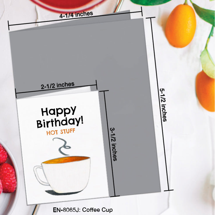Coffee Cup, Greeting Card (8065J), Enclosure, www.printedcanvas.com