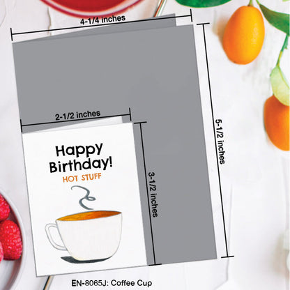 Coffee Cup, Greeting Card (8065J), Enclosure, www.printedcanvas.com