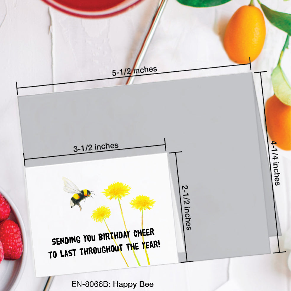 Happy Bee, Greeting Card (#8066B)