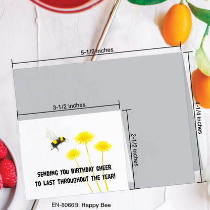Happy Bee, Greeting Card (#8066B)