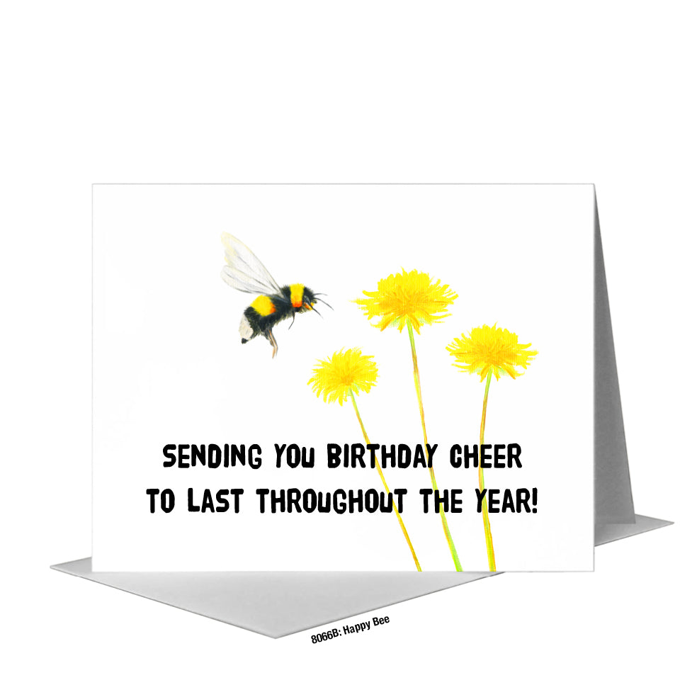 Happy Bee, Greeting Card (#8066B)