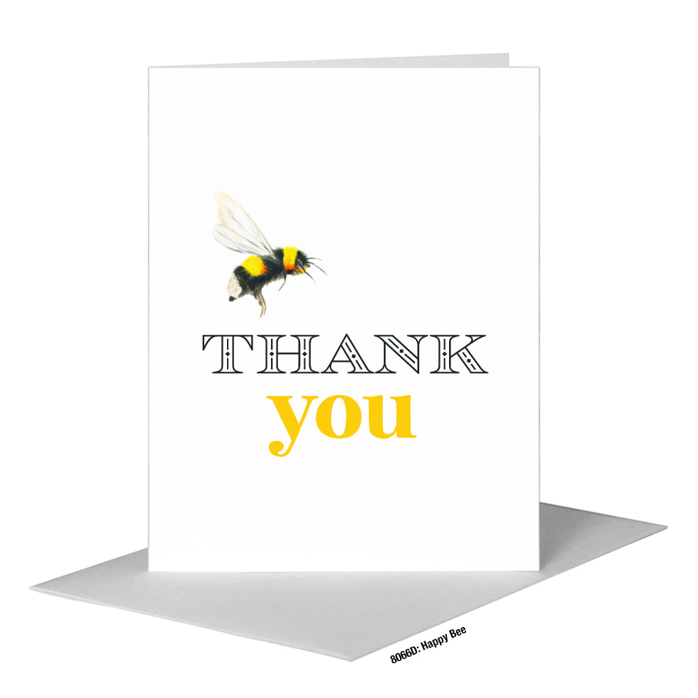 Happy Bee, Greeting Card (#8066D)
