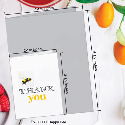 Happy Bee, Greeting Card (#8066D)