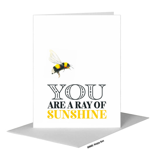 Happy Bee, Greeting Card (#8066E)