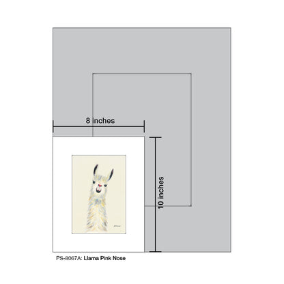 Llama Pink Nose, Print (#8067A)