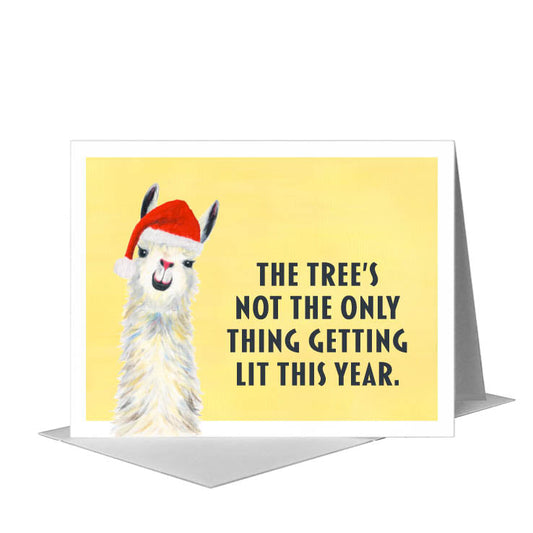 Llama Pink Nose, Greeting Card (#8067JB) A2 Card Front, www.printedcanvas.com