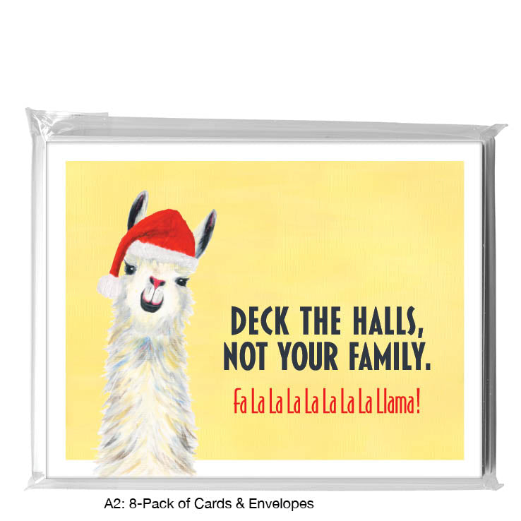 Llama Pink Nose, Greeting Card (8067JC), 8-Pack, www.printedcanvas.com