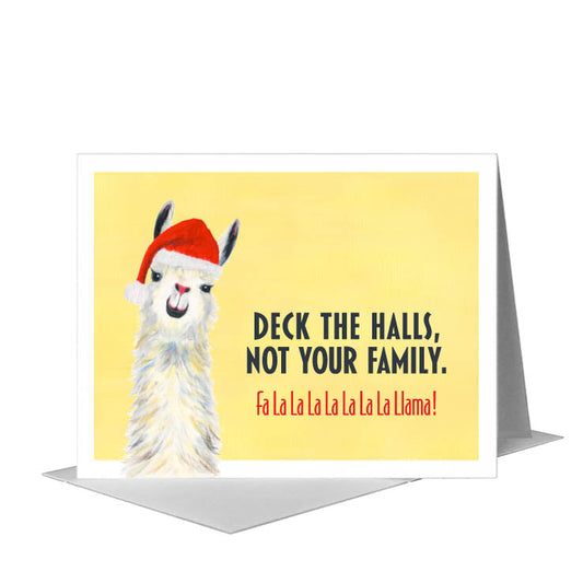 Llama Pink Nose, Greeting Card (#8067JC) A2 Card Front, www.printedcanvas.com
