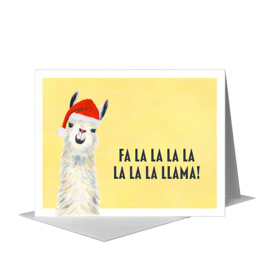 Llama Pink Nose, Greeting Card (#8067JA) A2 Card Front, www.printedcanvas.com